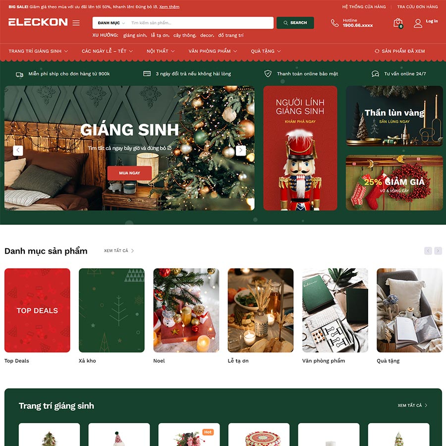 Theme WordPress Elementor bán đồ trang trí, quà tặng